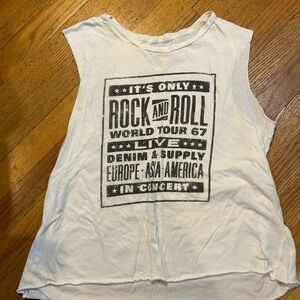 Denim & Supply Ralph Lauren Classic White graphic tank top!